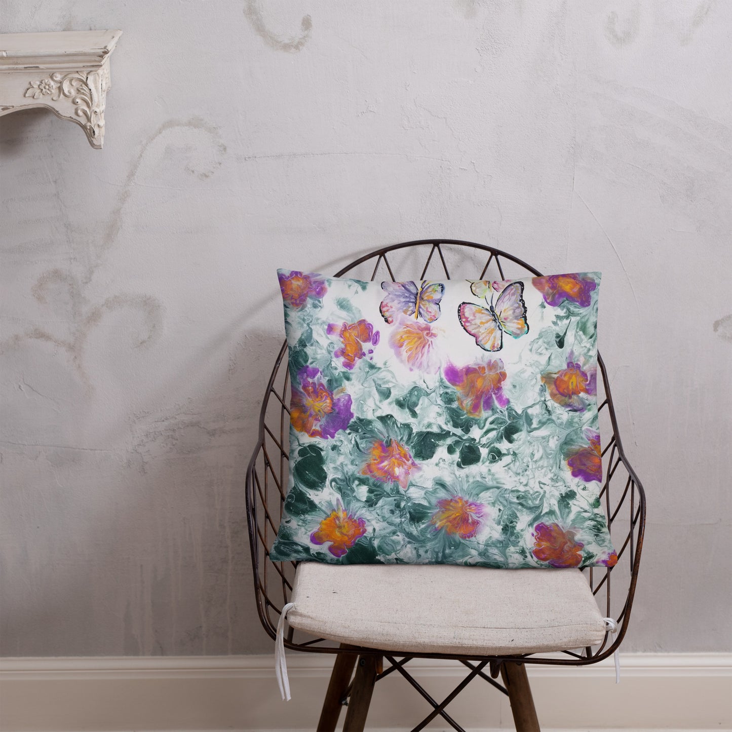 Butterflies in the Flowers Pillow