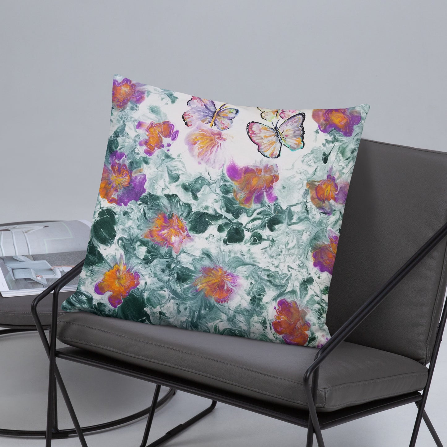 Butterflies in the Flowers Pillow