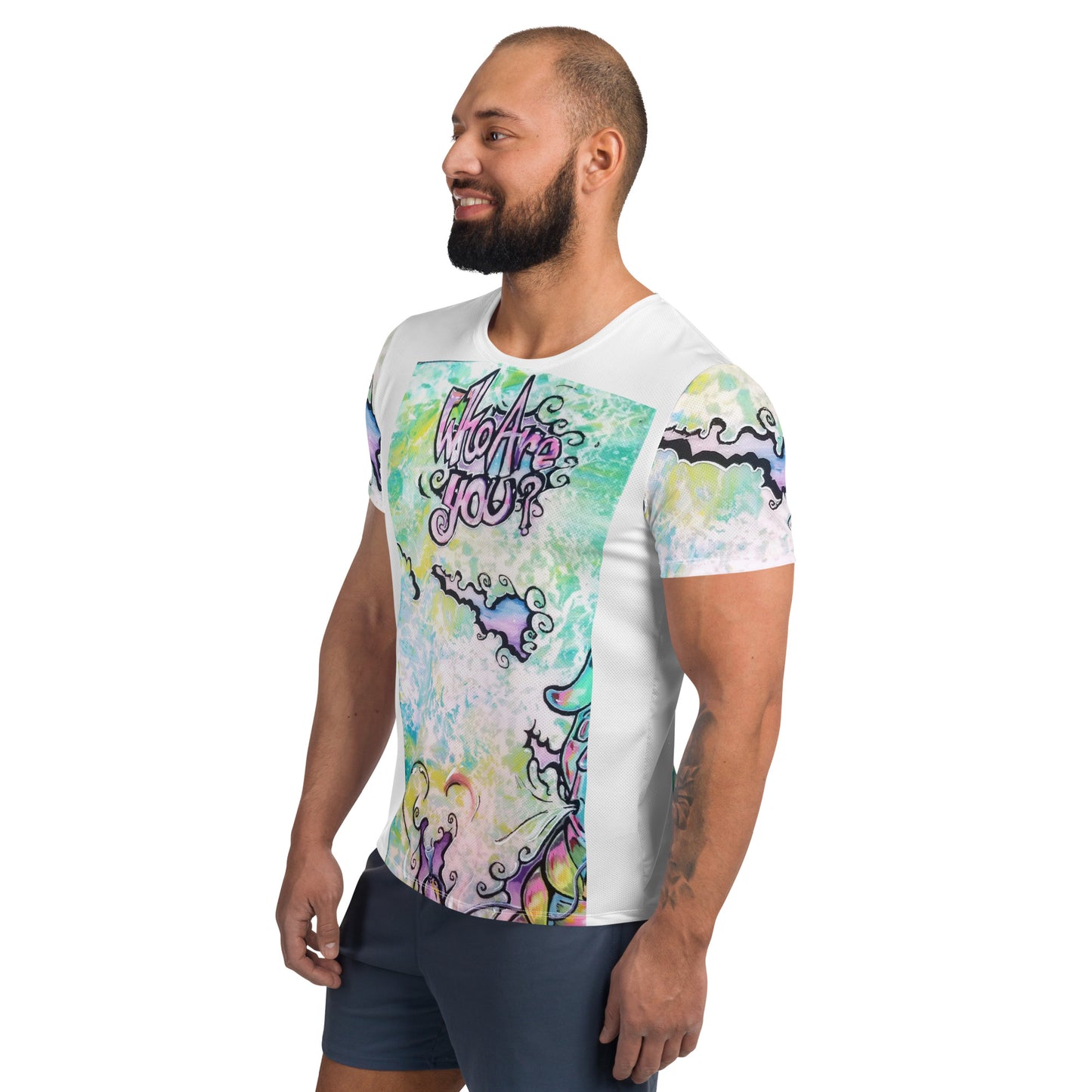 Who Are You All-Over Print Men's Athletic T-shirt