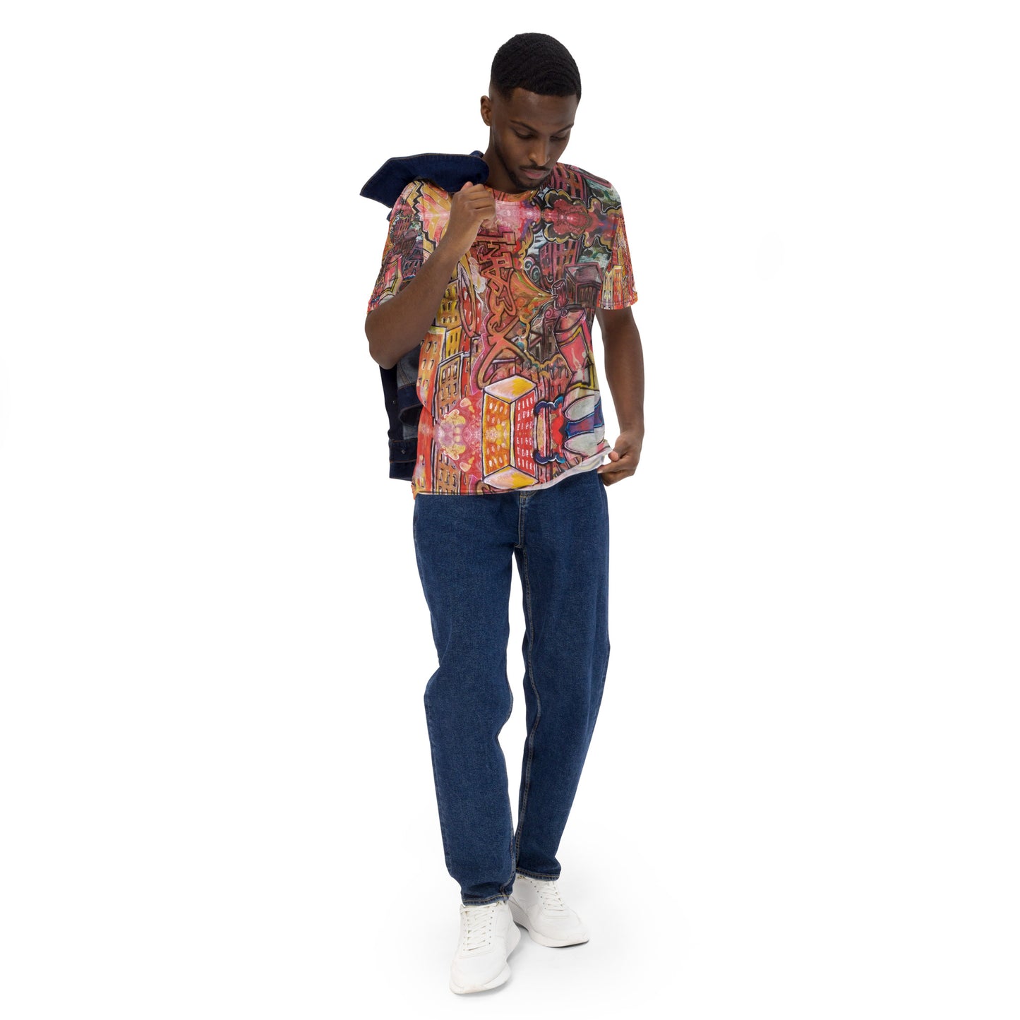All over Graffiti Print Men's t-shirt