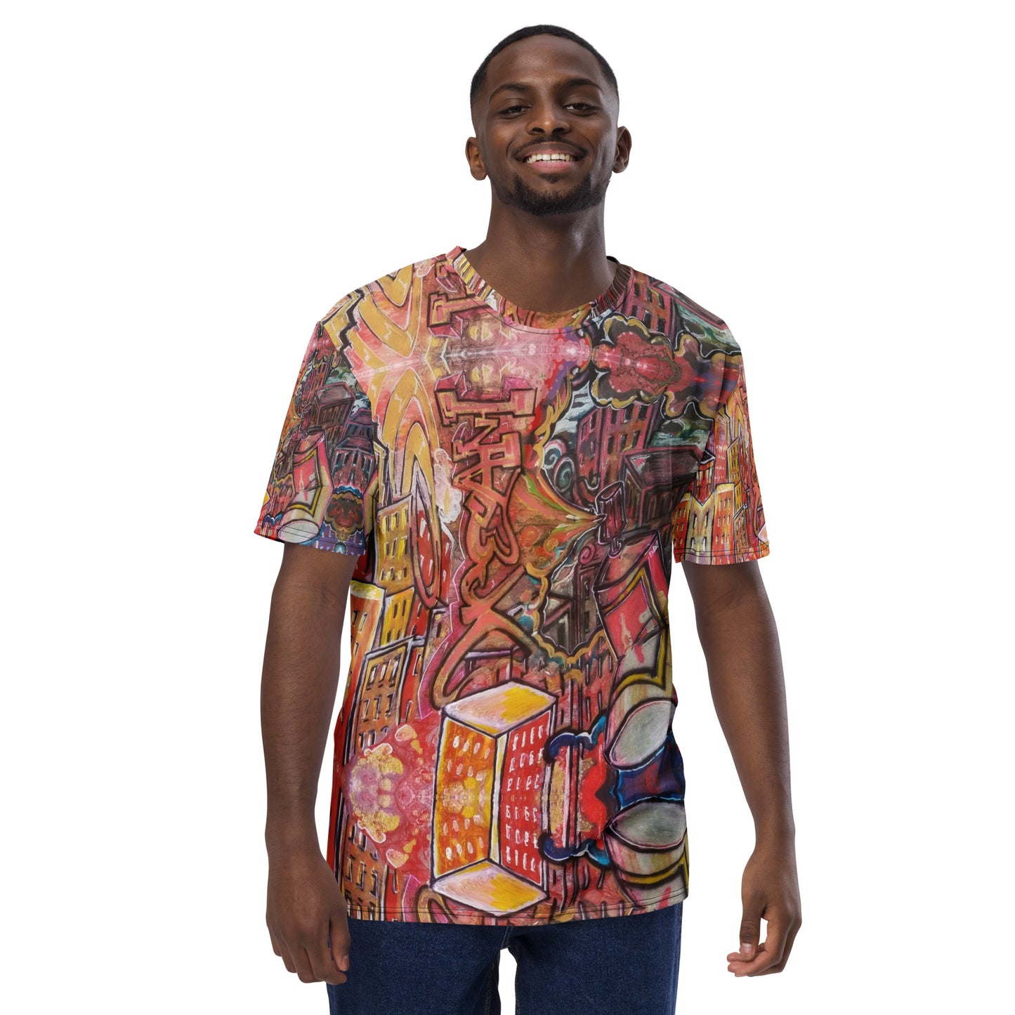 All over Graffiti Print Men's t-shirt