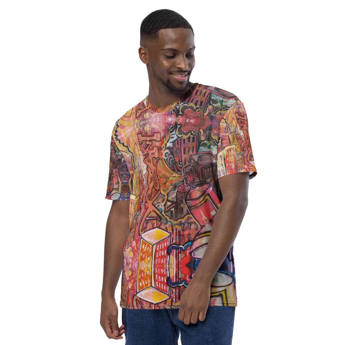 All over Graffiti Print Men's t-shirt