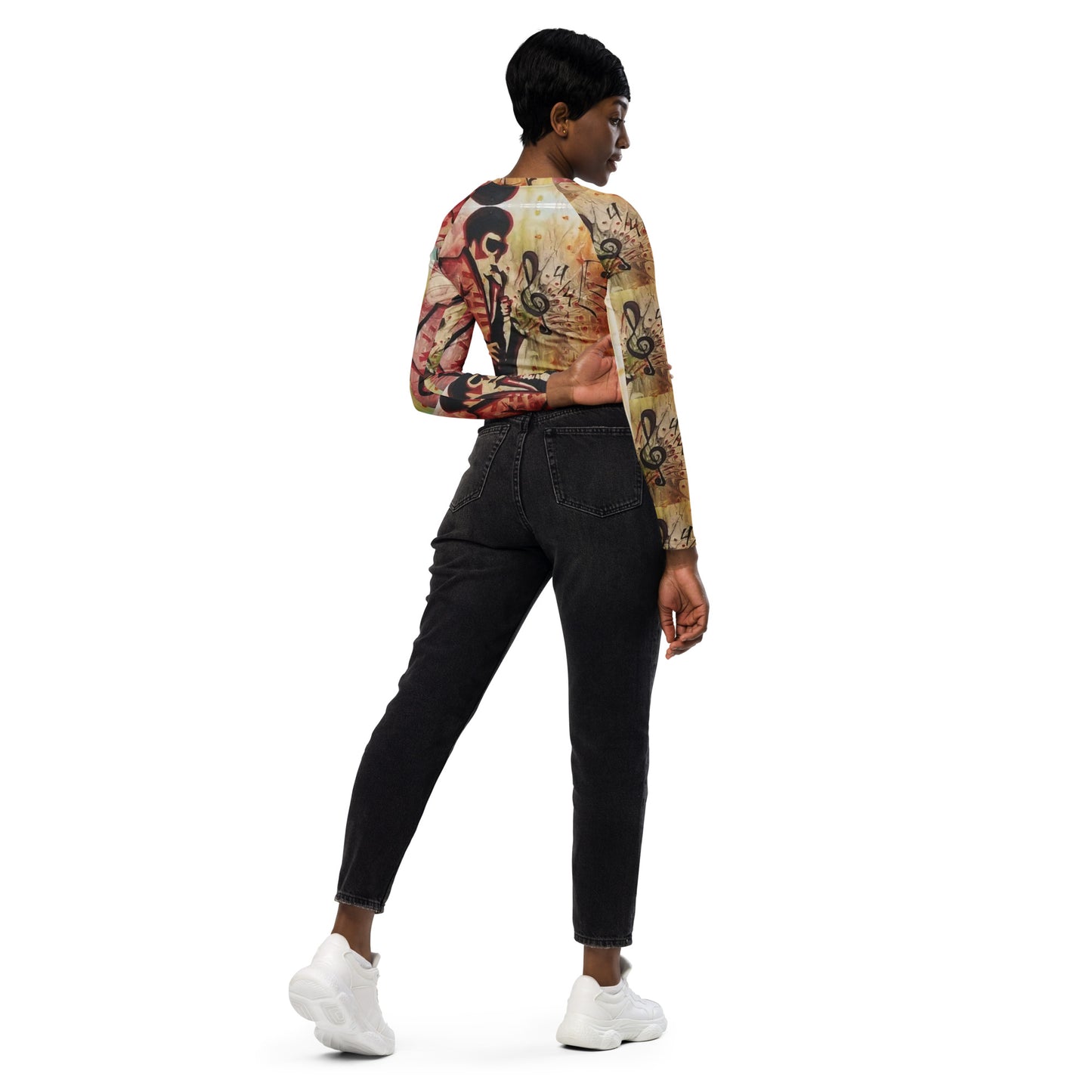 On the Sax Recycled long-sleeve crop top