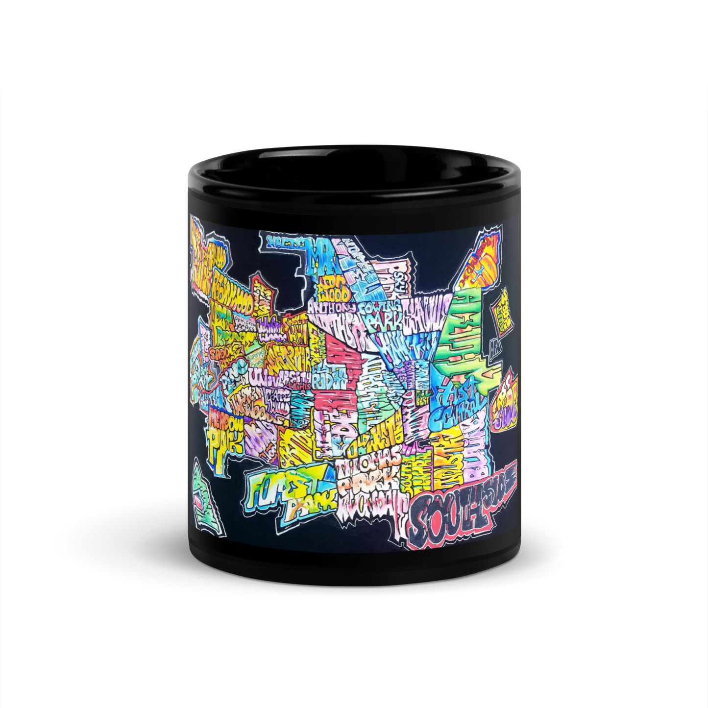 Muncie Neighborhood Graffiti Map Mug