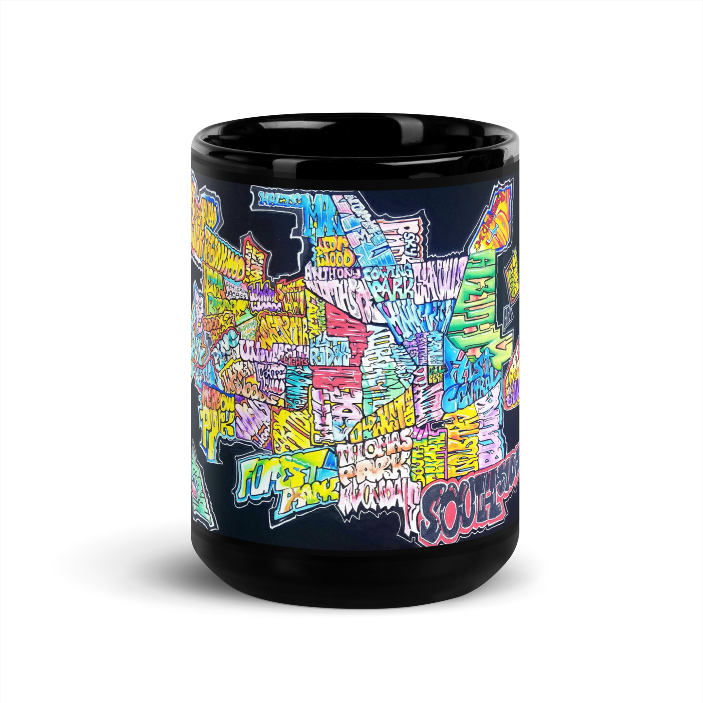 Muncie Neighborhood Graffiti Map Mug