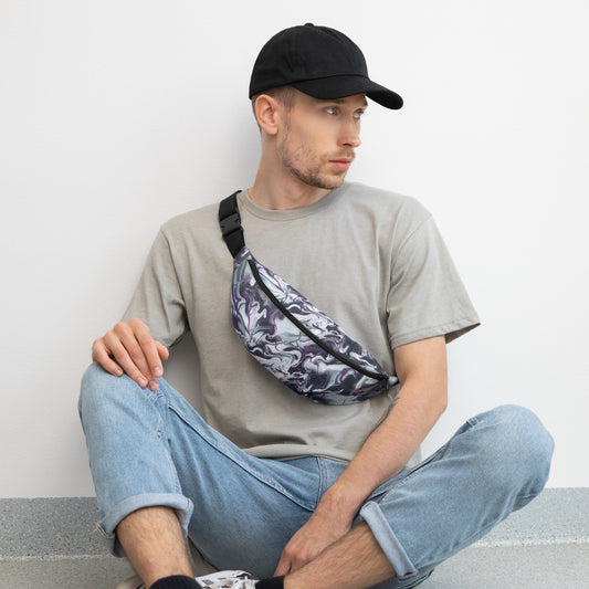 Purple Abstract Fanny Pack