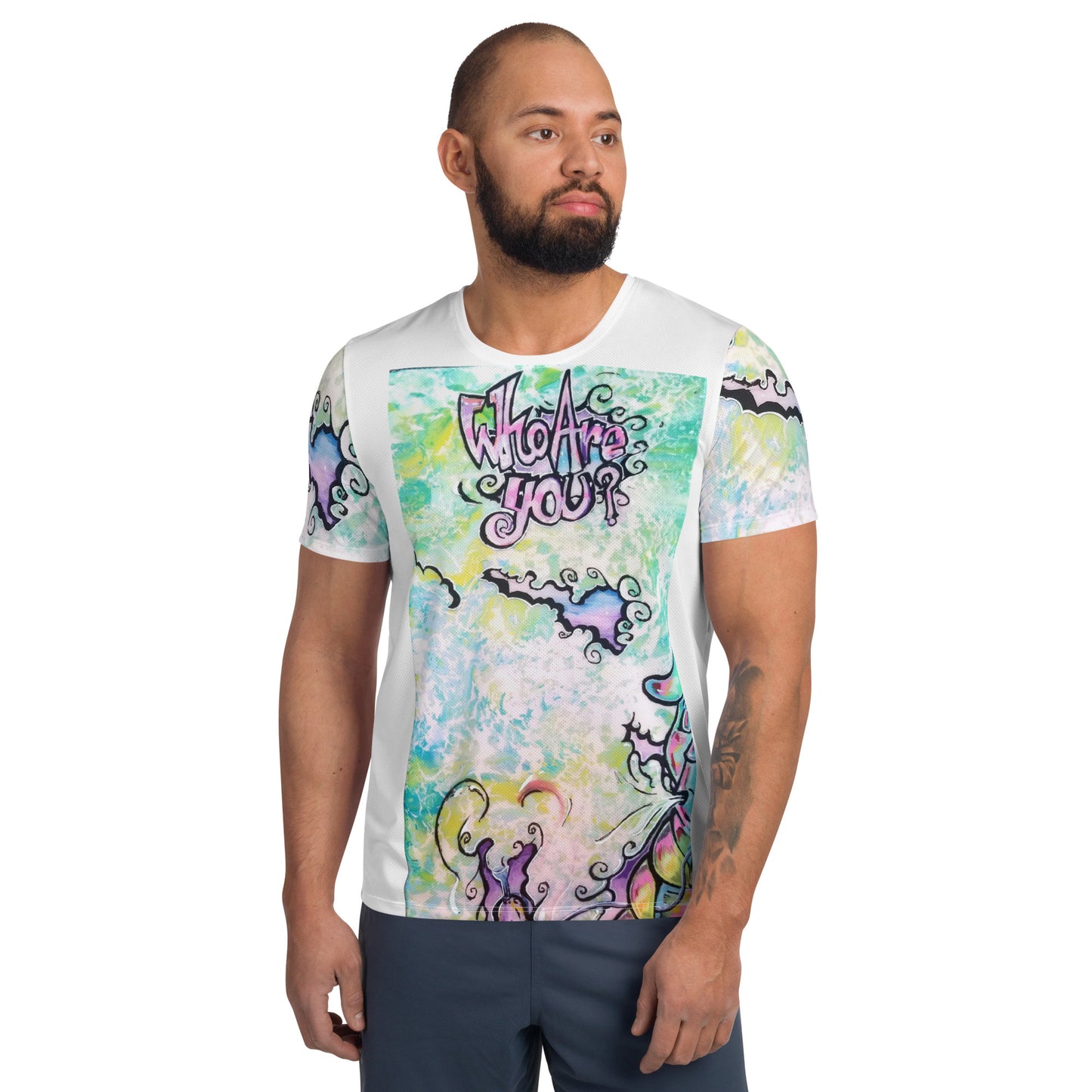 Who Are You All-Over Print Men's Athletic T-shirt
