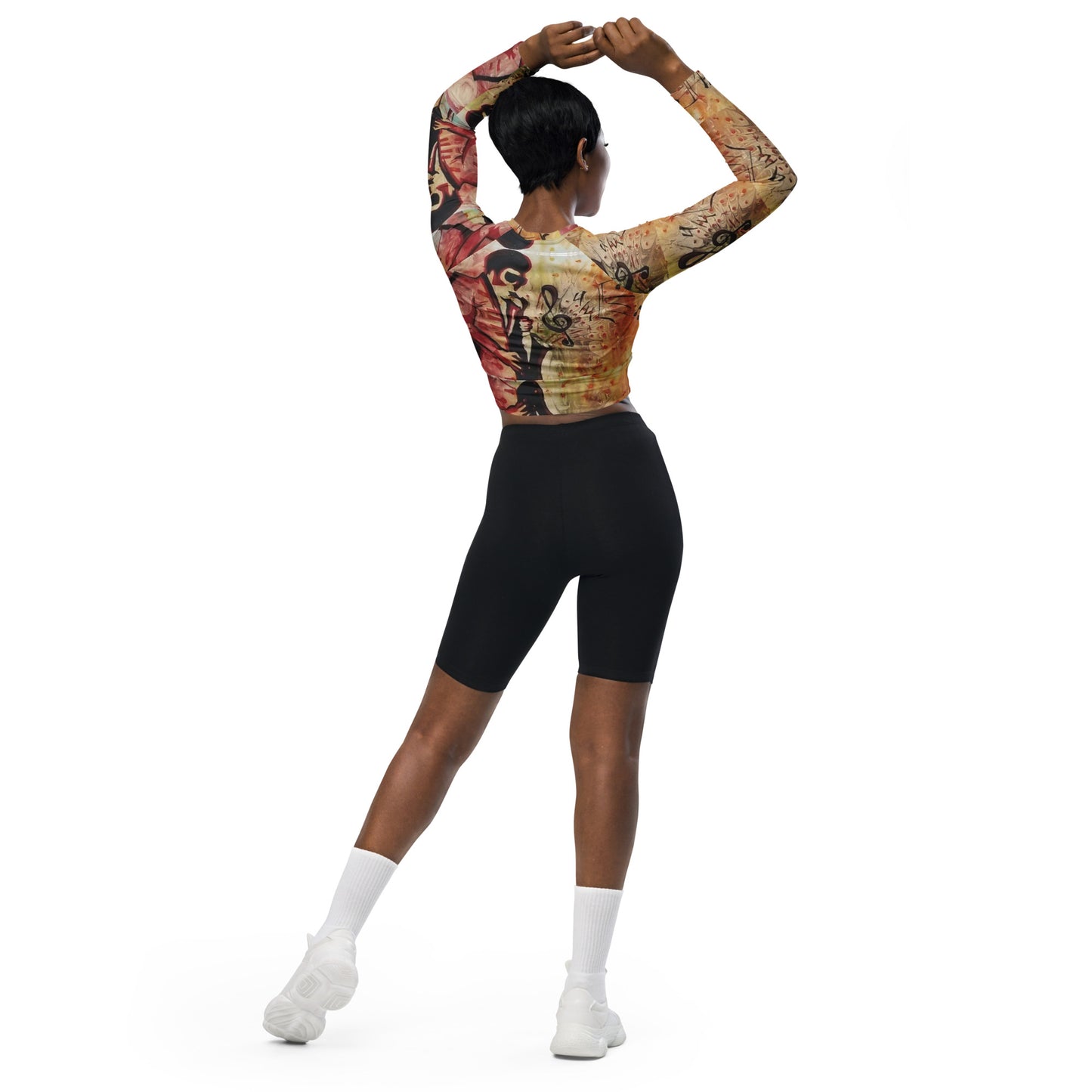 On the Sax Recycled long-sleeve crop top