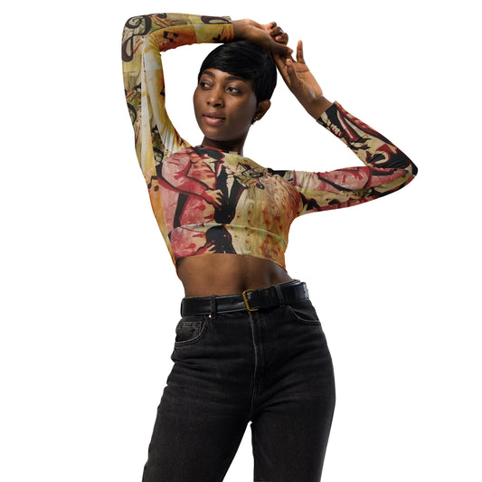 On the Sax Recycled long-sleeve crop top