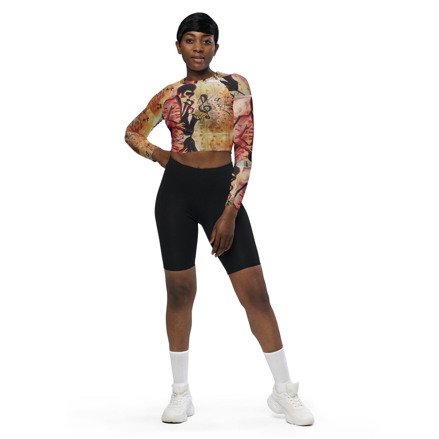 On the Sax Recycled long-sleeve crop top