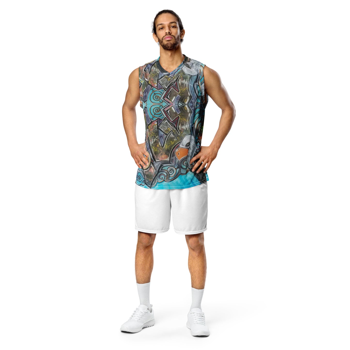 Fly Recycled unisex basketball jersey