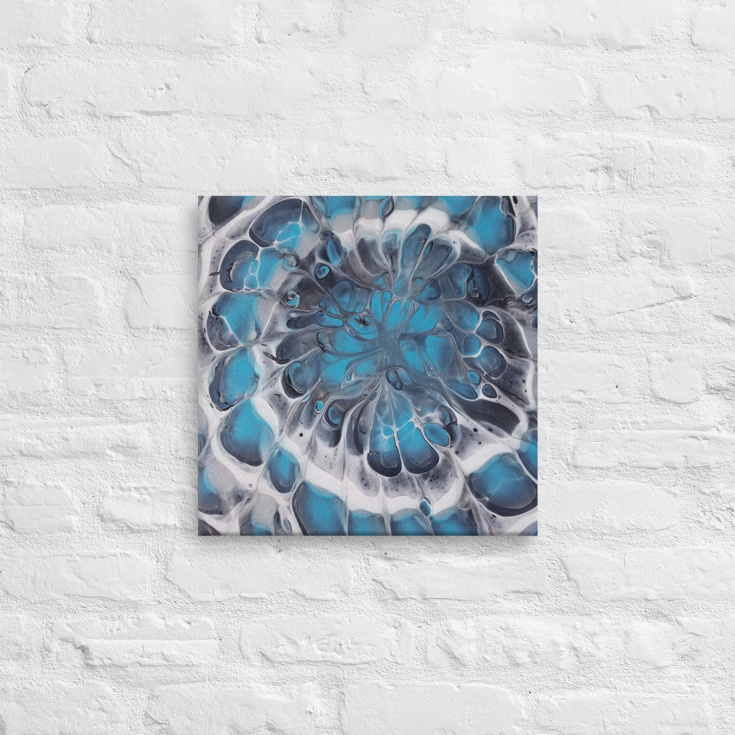 Kaleidoscope in Blue Canvas Print
