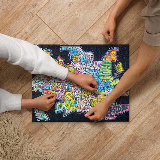 Muncie Neighborhood Graffiti Map Jigsaw puzzle
