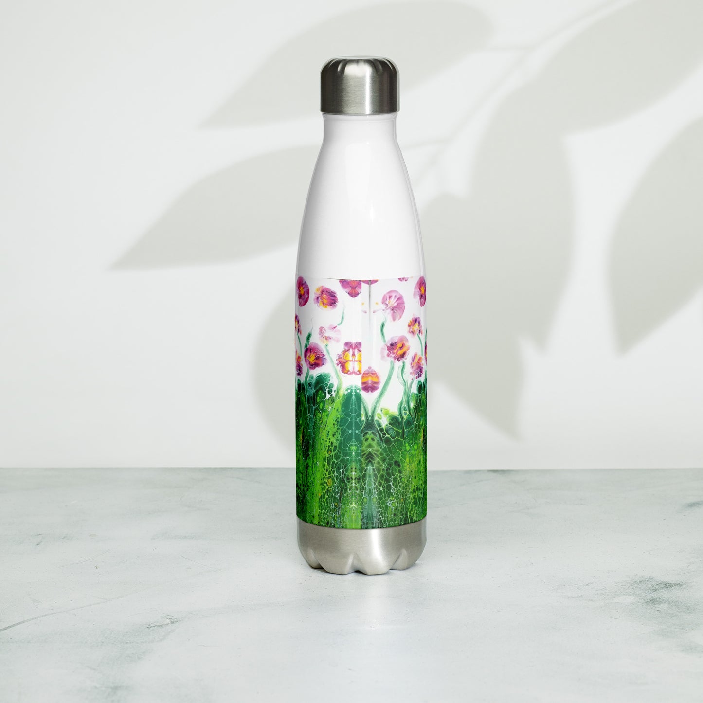 Abstract Floral Stainless steel water bottle