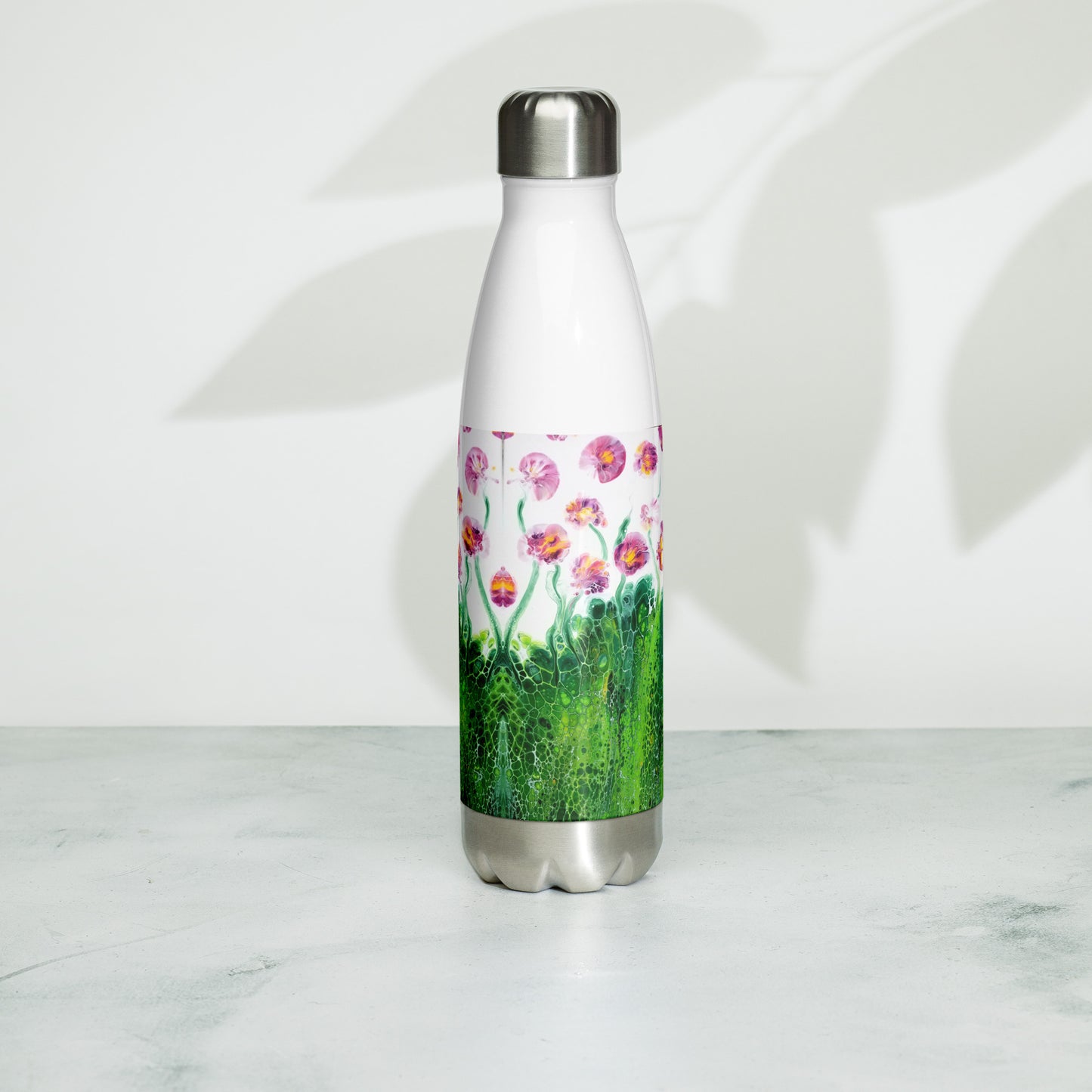 Abstract Floral Stainless steel water bottle