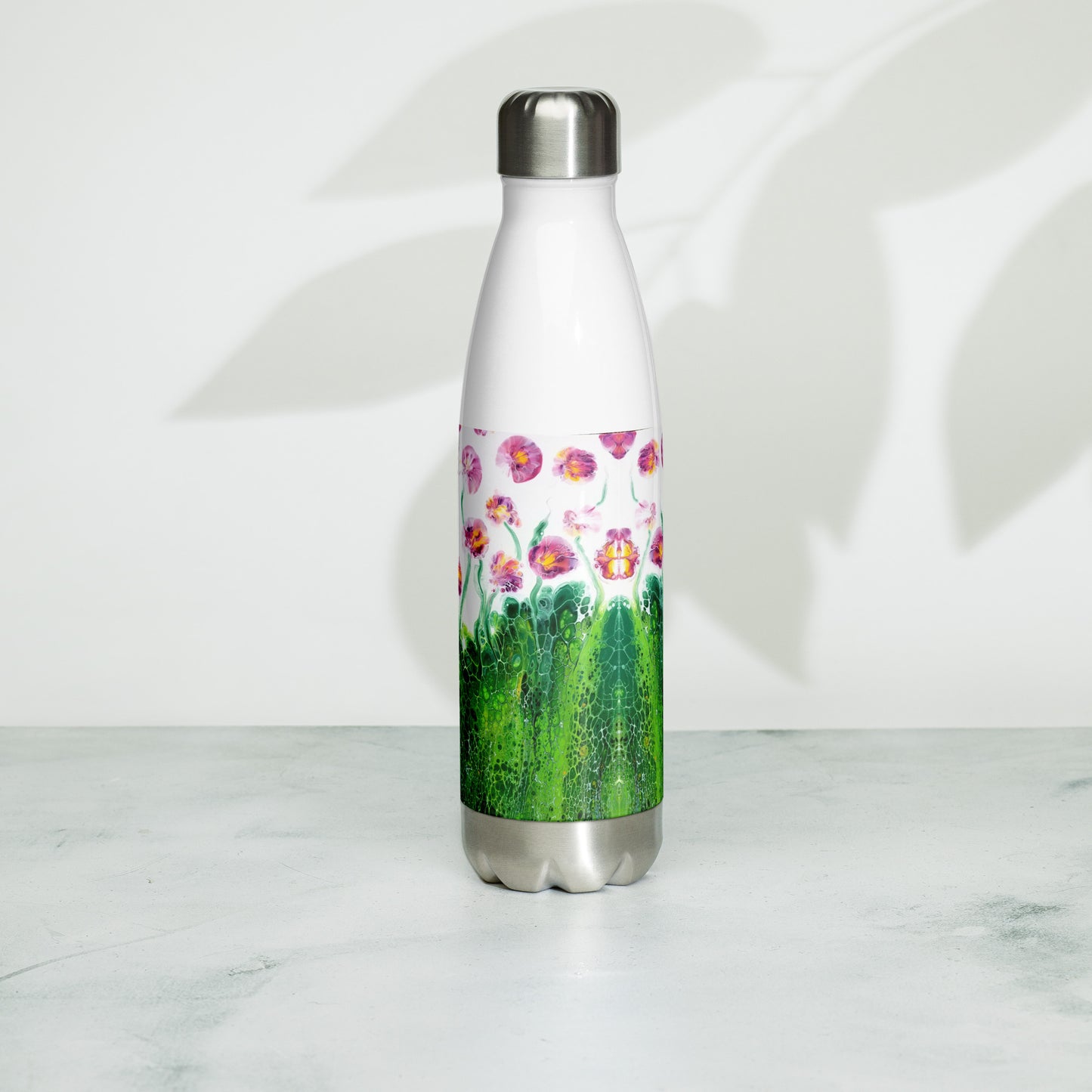 Abstract Floral Stainless steel water bottle