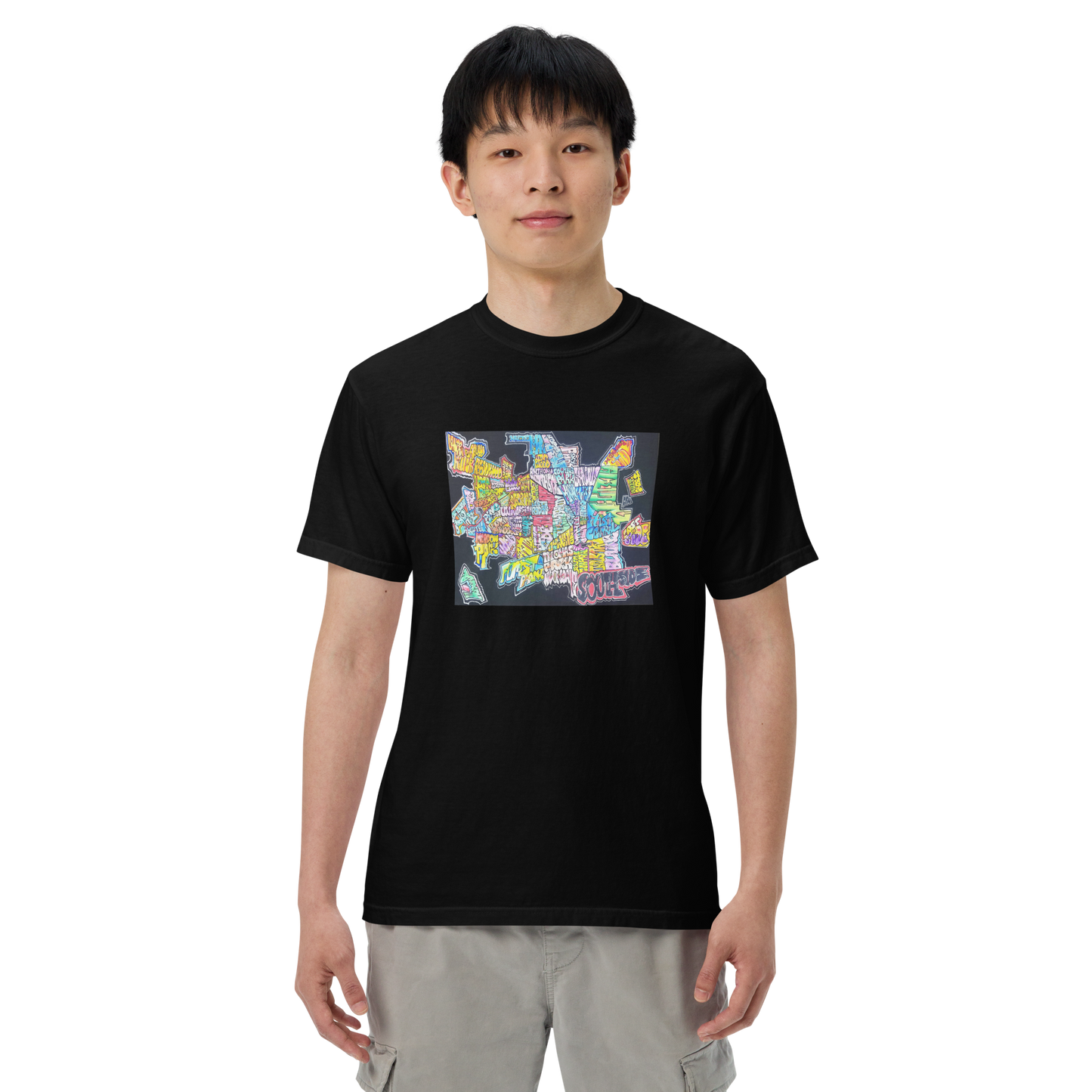 Muncie Neighborhood Graffiti Map T-shirt