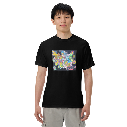 Muncie Neighborhood Graffiti Map T-shirt
