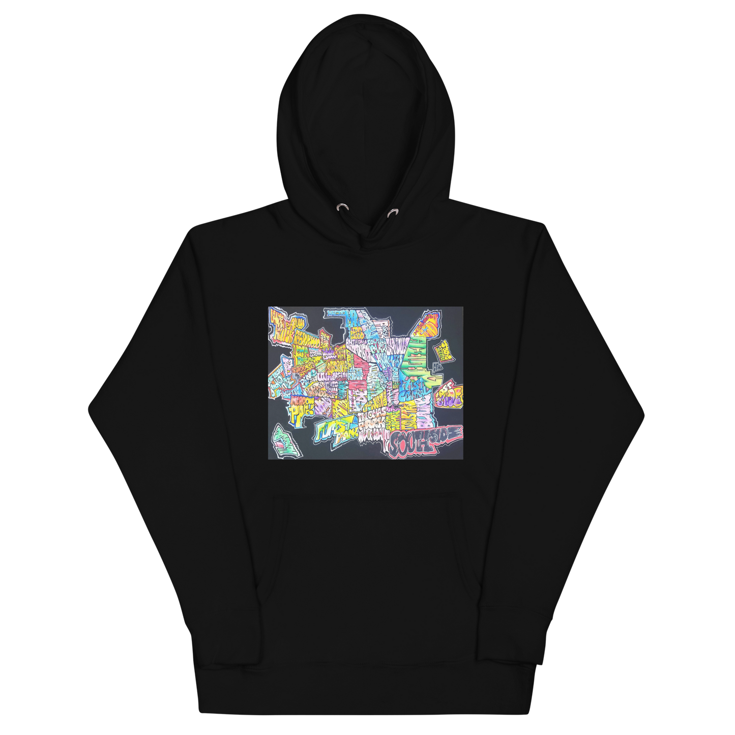 Muncie Neighborhood Graffiti Map Hoodie