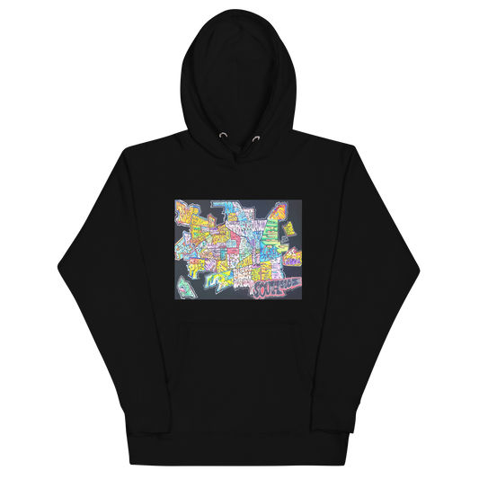 Muncie Neighborhood Graffiti Map Hoodie