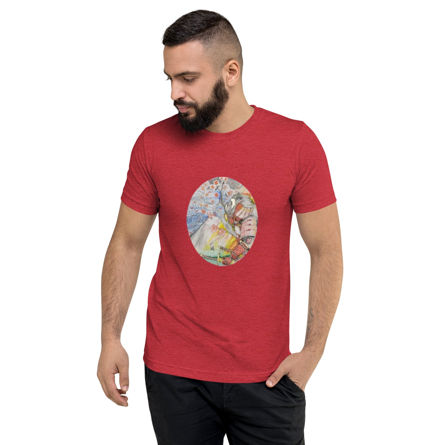 Red Samurai Short sleeve t-shirt