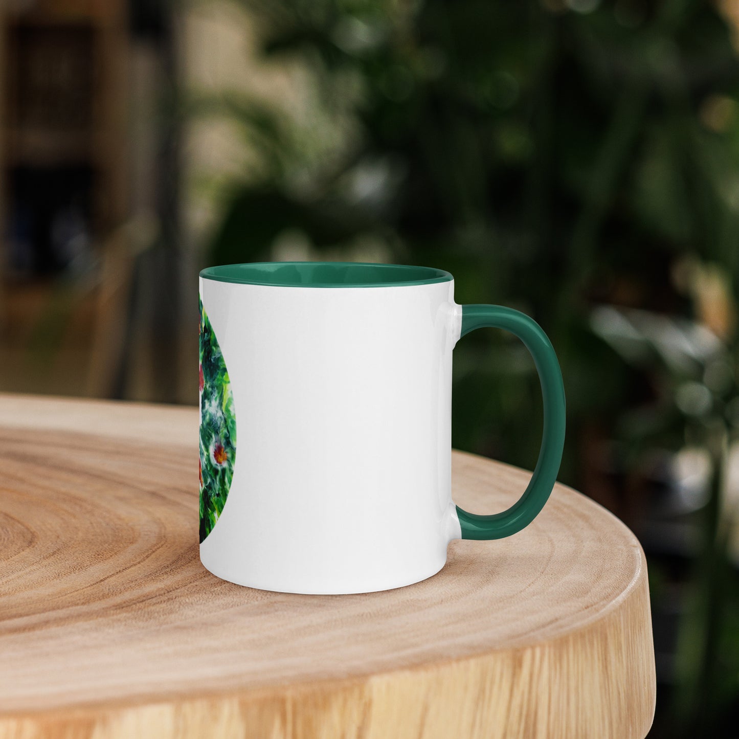 Hummingbird Mug with Color Inside