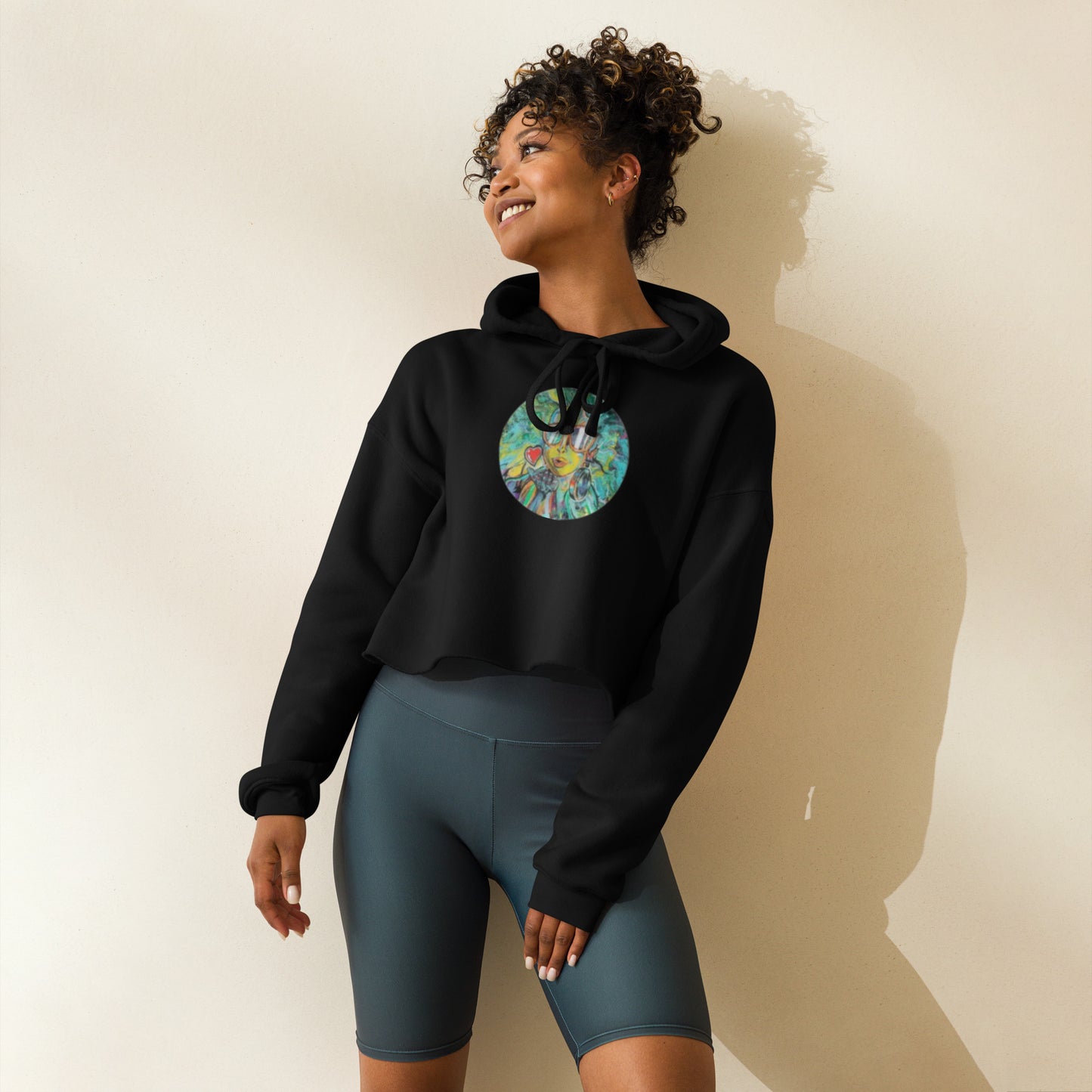 Kiss Crop Hoodie