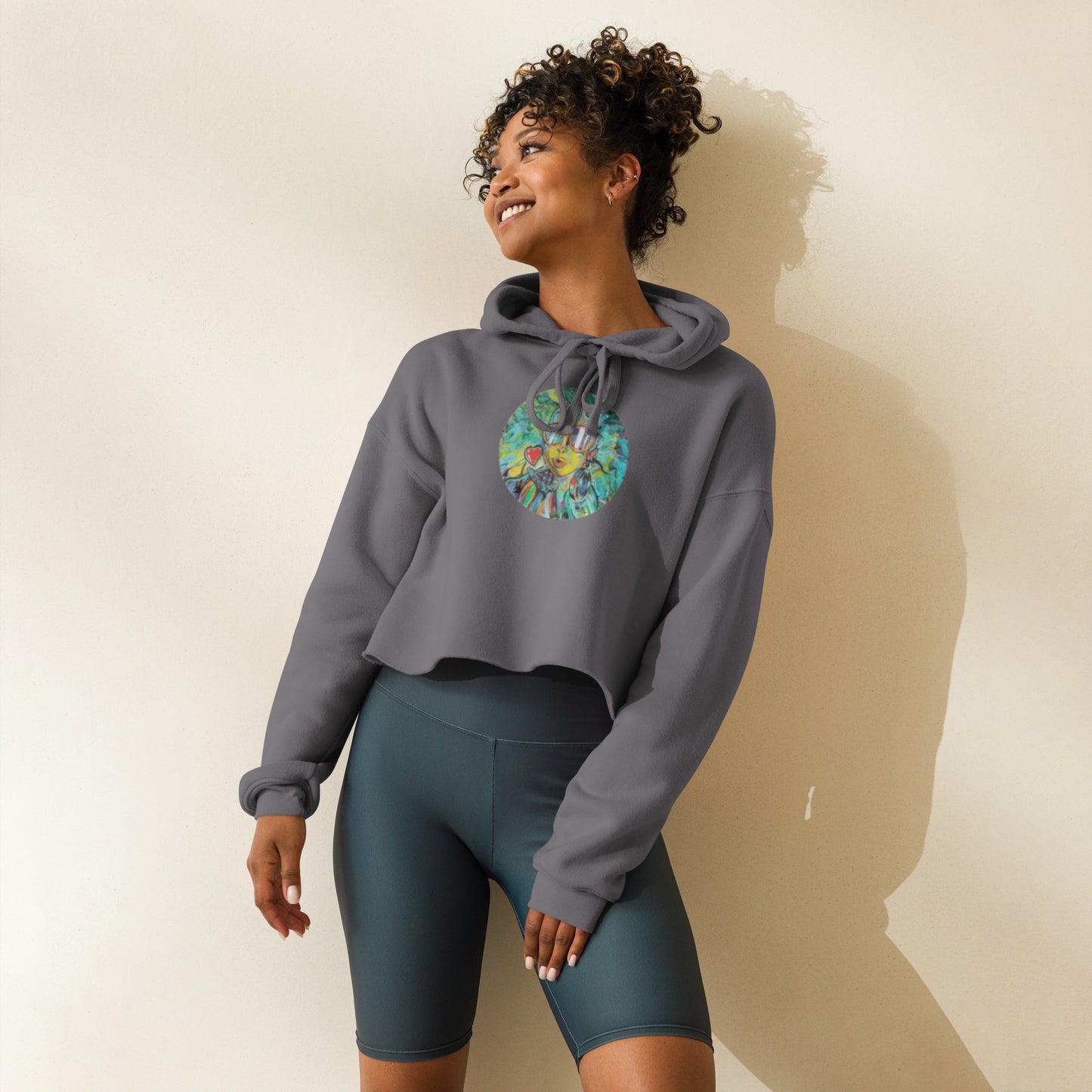 Kiss Crop Hoodie