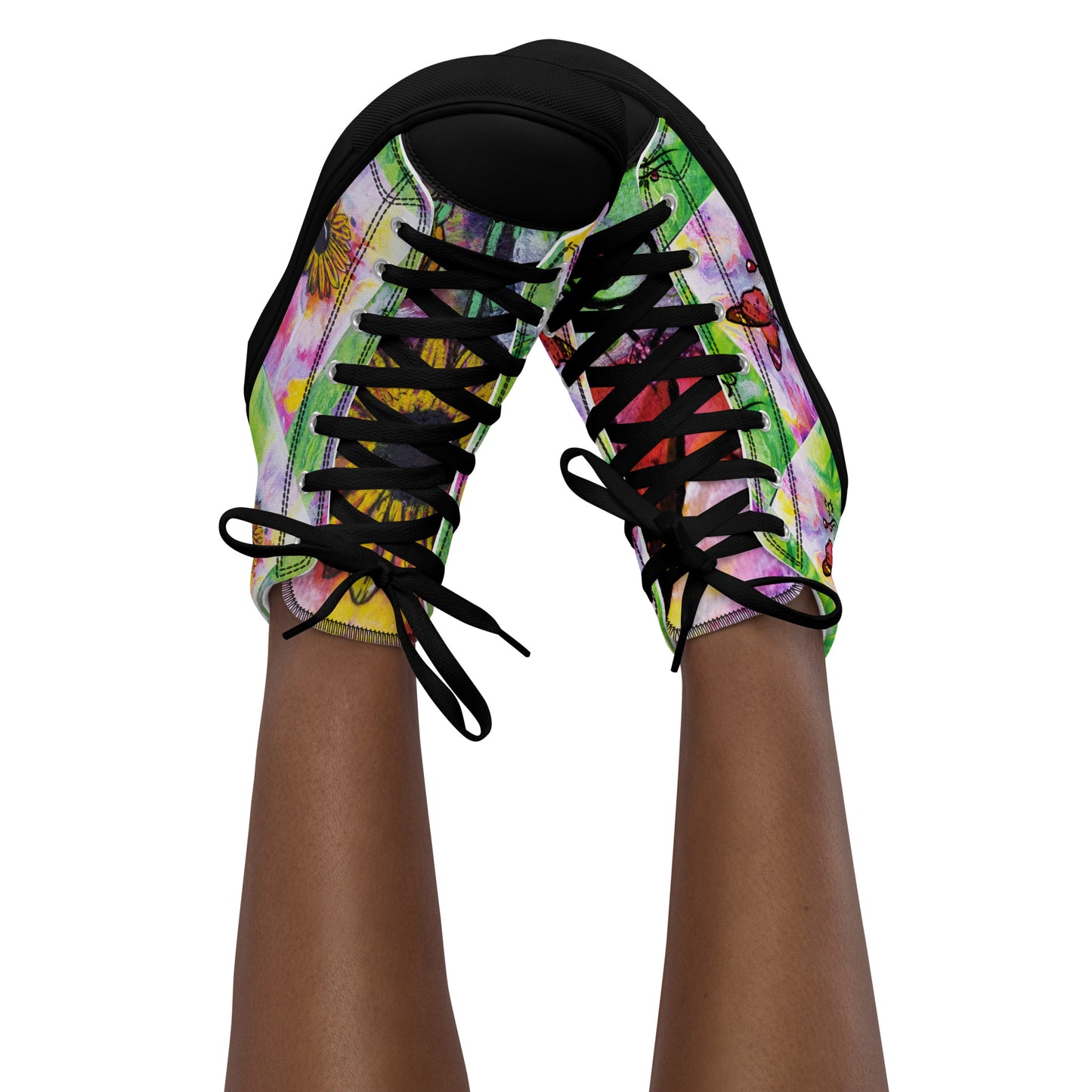 Nature Collage Women’s high top canvas shoes
